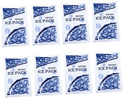 minkissy 8stücke Eisbeutel Einweg Mehrzweck Sofortkühlung Für Indoor Outdoor Schmerz Gelenk Anwendung Nacken Schulter Hüfte Knie Oberkörper Oberschenkel Rotatorenmanschette