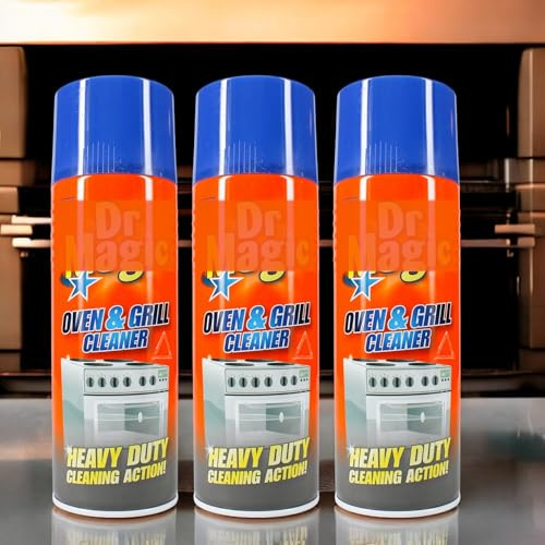 3 x 390ml Dŕ Magic Oven And Grill Cleaner,Ideal for cleaning ovens, pans, barbecue grills and stainless steel surfaces