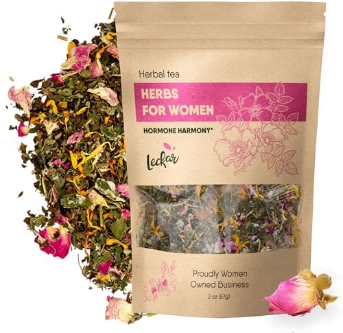 Raw Herbs for Women Herbal Tea Blend with Lemon balm, Raspberry leaf, Calendula, Rose, St. John's wort (Herbal Tea)