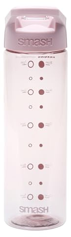 Smash Chugger Water Bottle with Water Timings 700ml Pink