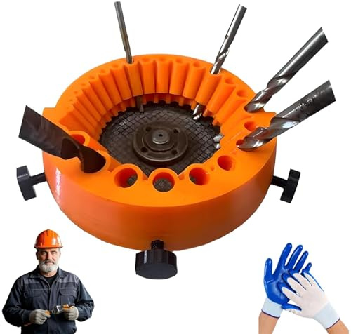 Chinimon Drill Bit Sharpener, Power Drill Bit Grinding Attachment, Old Grinder Tool for Precise Grinding, Handheld Angle Grinder Drill Bit Sharpener for 2-13mm Drill Bits(1 pcs)
