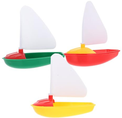 NAMOARLY Wassertisch-Spielzeug-Set 3-teilig Mini-segelboot-Spielzeug Für Jungen Und Mädchen Badeboote Spaß Für Kinder Zufällig