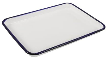 TIDTALEO Pentola Smaltata Per Forno Teglia Rettangolare Per Arrosti Contenitore Per Alimenti Conducibilità Termica Resistente All Usura Facile Da Pulire Per Famiglia e Feste