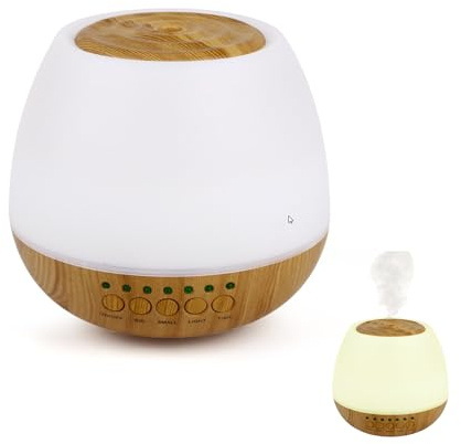 Essential Oil Electric Aroma Diffuser Multifunction Lamp with Bluetooth Speaker- 280ml Tank Capacity, 7 Vibrant LED Colors Aromatherapy Diffuser for Bedroom, Home, and Sensory Room By Playlearn