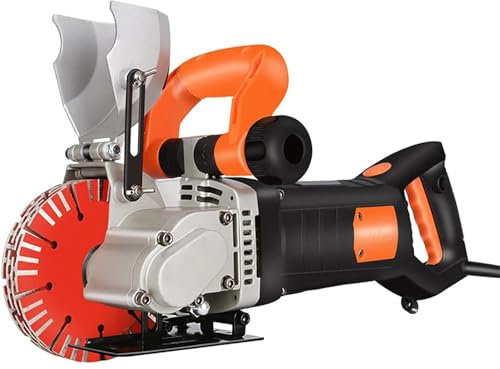 JXYQ Rozadora de Pared eléctrica de 4800 W, cortadora de Ranuras de Pared de 133 mm, ranuradora de Pared con Profundidad de Corte máxima de 42 mm, cortadora de Pared con Bomba de Agua