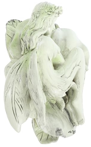 CIYODO Schlafende Elf Statue Resin Bezaubernde Gartenfigur für Outdoor Dekoration Tischdeko Vielseitig Einsetzbar im Garten oder Tisch Hochwertiges Design mit Feiner Verarbeitung