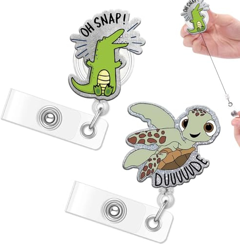 Ausweishalter Ausziehbar Krankenschwester - Niedlicher Ausweishalter mit Clip, Abzeichenhalter für Ärzte, Lehrer, Studenten & Freiwillige - Badge Reel Kartenhalter Schlüsselband ID Ausweis Halter