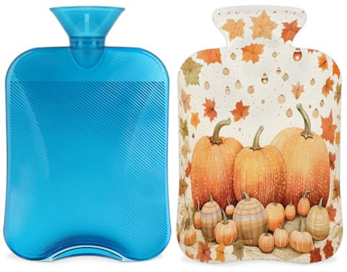 Borsa dell'acqua calda con coperchio, per alleviare il dolore, collo morbido e spalle, mani e piedi, impacco caldo e freddo per adulti e bambini