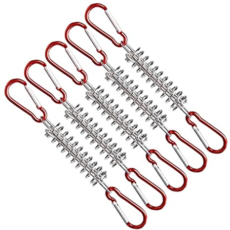 5 pezzi tenda molla fibbia tenditore corda vento fibbia per tenda da campeggio rosso, 9,2 x 3 cm