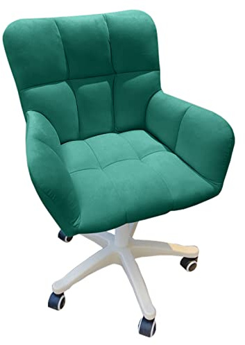 Comoda sedia girevole da scrivania con ruote, poltrona ergonomica da ufficio per casa, soggiorno e toeletta, soluzione di seduta elegante e funzionale