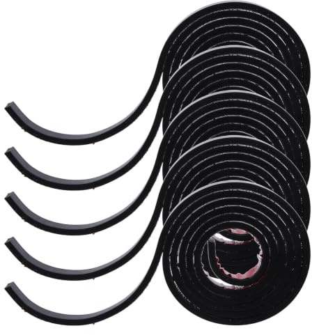 ULDIGI 5 Rolls Window Grids Kit TPE Self-Adhesive Peel and Stick Flexible Window Trim with Modern Black Finish Easy DIY for Home Improvement