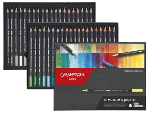 Caran d'Ache 3510.34 museum akvarell 40 pennor, flerfärgad