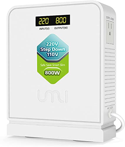 UMI Step Down Voltage Converter 800Watts 220V to 110V for US appliances to be Used in Euro and China