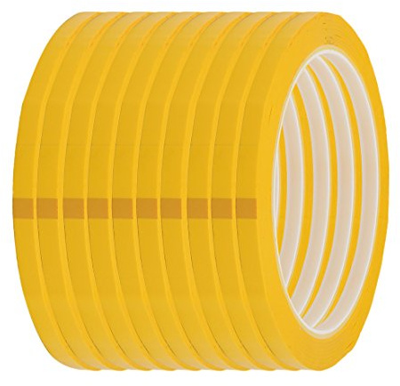 Aexit 10Pcs 5mm breit 50 Meter PET selbstklebende elektrische Isolierband gelb (c4f1127ef3cd45cc658f2b56da8c8c94)