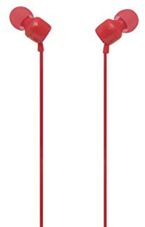 JBL Tune 110 Écouteurs Intra-Auriculaires avec télécommande à Un Bouton Rouge