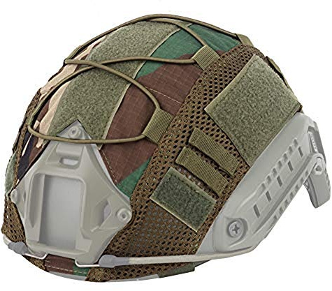 ATAIRSOFT Táctico Airsoft Paintball Casco Militar de Caza Cubierta de Tela de Nylon para Cascos rápidos BJ/PJ/MH