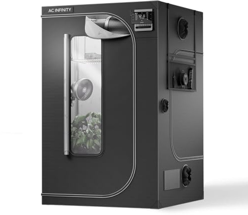 AC Infinity CLOUDLAB 866, 150x150x200cm Advance Tienda de campaña de cultivo más gruesa de 2,5cm con lienzo de mylar de diamante 2000D de mayor densidad soporte de controlador para cultivo hidropónico