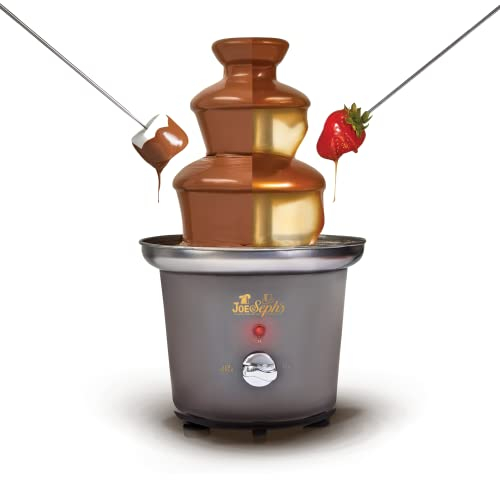 Joe & Seph's Premium Chocolate & Caramel Fountain Machine |1L Capacity, Stainless Steel, Dessert and Pudding Machine, hot Chocolate, Salted Caramel