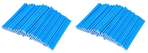 HEMOTON 200 Pz Lecca Lecca Marshmallow Bastoncini Di Carta Bastoncini Di Torta Lecca-lecca Spiedini