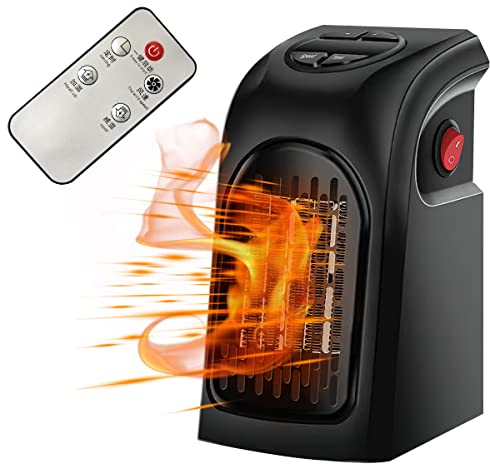 Stufetta Elettrica Basso Consumo Hillylolly 400w Termoventilatore Ceramica, 12h Timer Stufa Riscaldamento per Camera e Bagno