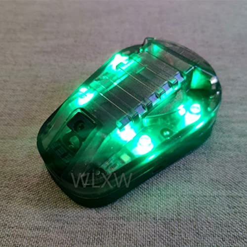 WLXW Luce di Identificazione Militare Luce Tattica per Casco, Lampada A Coccinella Impermeabile Luce Segnalazione Sopravvivenza, LED Visibile A 4 modalità Opzionali + IR Costante/Strobo,BK Green