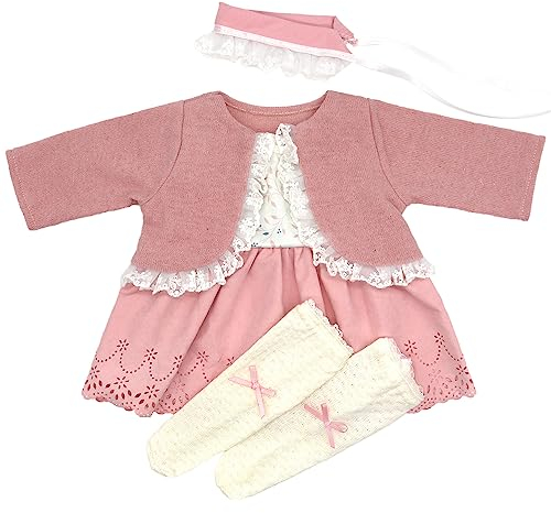 ZWOOS Puppenkleidung für Babypuppen 50-55 cm, süßes Baumwolle Outfit kompatibel mit Baby Puppen, Geschenke für Mädchen, Kinder