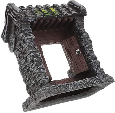 DOITOOL Aquarium Deko Miniatur Tempelruinen Ornament Für Fischbecken Realistische Unterwasserlandschaft Sicheres Harz Für Süß Und Salzwasser Versteckmöglichkeiten Für Fische