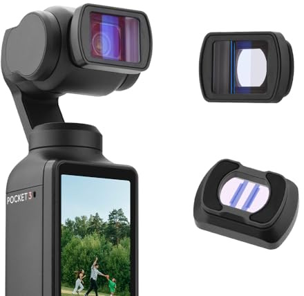 Generic Objectif de film pour DJI Osmo Pocket 3, grand angle de film anamorphique, accessoire de filtre d'appareil photo, obtient un effet évasé brossé et plein de cinéma