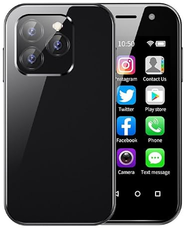 SOYES XS14 Pro Mini smartphone débloqué Android 9.0 4G LTE double SIM Face ID Double caméra WiFi Bluetooth Hotspot GPS OTG Noir 3 Go RAM 64 Go ROM