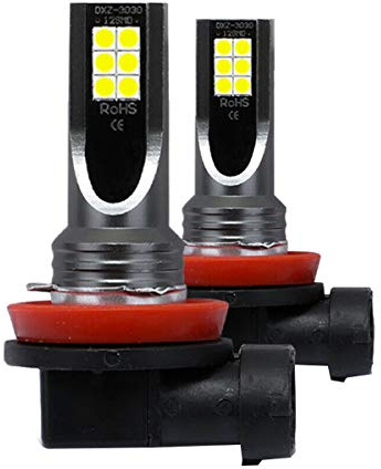 yomoe 2 PièCes SéRies Voiture H11 H8 H9 COB 60 W 6000 K LED Phare Antibrouillard Ampoules Remplacer HalogèNe Clair Blanc LumièRe