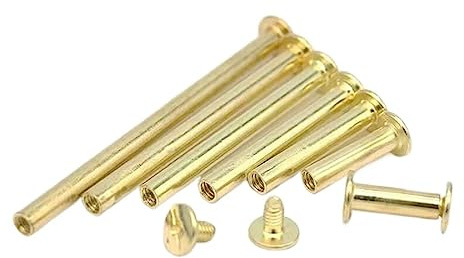 YRthongXy Nieten,Nieten für Leder, 10/20 Pcs M5X(5-50) MM Leather Bag Belt Photo Scrapbook Album Book Post Binding Screw Rivet Bolt(1-16mm 20pcs-m5)