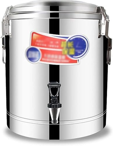 LXWKAI Kommerzieller Heißwasserbereiter, Getränkespender aus Edelstahl 201 mit Wasserhahn, Isolierfässer mit großer Kapazität für heißen Tee/Milch/Suppe/Kaffee (Größe: 20 l)