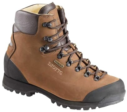 DIOTTO Botas de caza y trekking Caracoi, piel nobuck, membrana Windtex, impermeables y transpirables (Marrón, Sistema tallas calzado EU, Adulto, Números, mediano, 43)