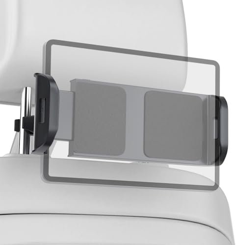 Ansolu Supporto tablet per poggiatesta auto Nuovo design Regolabile Rotazione a 360º Facile installazione senza attrezzi Compatibile con Tablet PC da 7 a 12