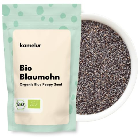 Kamelur BIO Blaumohn (500g) - Blaue Mohnsamen zum Backen aus kontrolliert biologischem Anbau