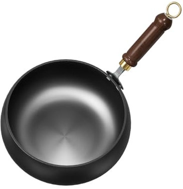Genérico Sartén Wok | Sartén Wok Antiadherente Para Cocinar | Utensilio de Hierro Resistente al Calor para Carnes, Verduras y Champiñones en Restaurantes y Hogar