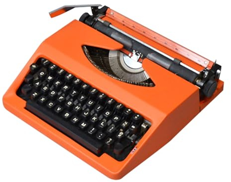 Manual Typewriter Traditional Retro Style, Manual Typewriter Portable, Great Gift for Writers, Vintage Typewriter for Creative Writing(Orange)