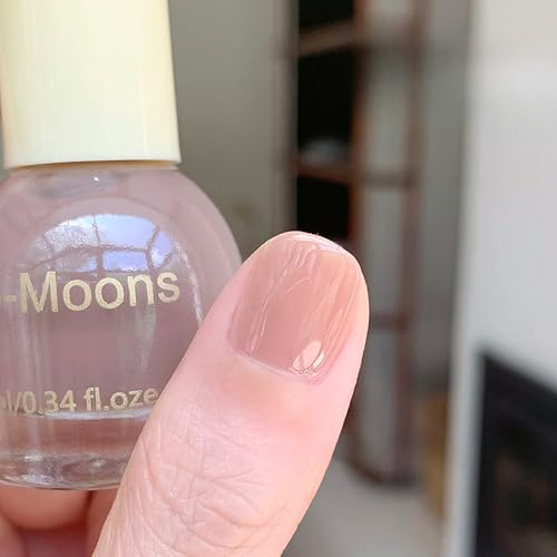 Jelly Nude Nail Polish,Sheer Pink Nail Varnish,Natural Nude Translucent Color Quick Dry Nail Varnih,Quick Drying Jelly Pink Nail Varnish, Long Lasting French Nail Polish