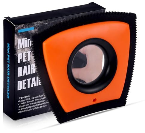 Rimuovi Peli di Animali, Novità 2025 Mini Depilatore per Animali Domestici Multisuperficie Silicone Rimuovere Peli di Cani e Gatti Spazzola per Pulizia Mobili Auto Tappeti Divani e Vestiti (Rossa)