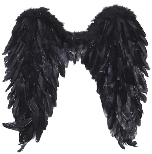 BESPORTBLE Angel Wing Decoration Wings for Christmas Party Costume Stage Performance Cosplay Prop 23.23X22.05In Black Fairy Adult Butterfly Cape Festival Light Up Flying Models Fancy Dress