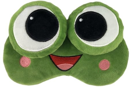 Riesige Frosch Schlafmaske, 3D Frosch Schlafmaske, Karikatur Frosch Sonnenmaske, Lustige Maske, Reisegeschenk für Kinder und Erwachsene, Karneval, Geburtstagsgeschenk