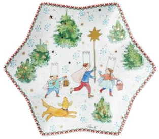 Hutschenreuther Sammelkollektion 2025-Weihnachtsspiele-Sternschale 24 cm-Ø 23,6 cm