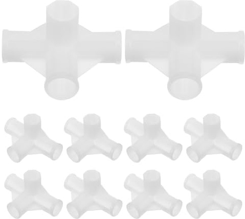 Gatuida 10piezas Conector De Barra De Armario De Cuatro Vías Unidades Conectores para Accesorios De Armario para Zapateros y Secadoras De Lona Uso Casa y Dormitorio