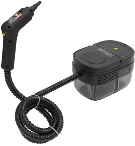 Limpiador a vapor de mano, 1500 W, multiusos, limpiador a vapor, portátil, con depósito de 1600 ml, tiempo de calentamiento de 15 segundos, velocidades de suelo, alfombras, coches, azulejos, tapicería