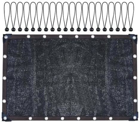 Cubierta para gallinero de aves de corral, malla duradera de 350 x 200 cm, tela de polipropileno de alta calidad, pantalla de sombra con cordones de bola, cubierta resistente a los rayos UV para jaula