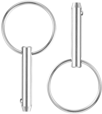 QUARKZMAN 2Pcs Perno A Sgancio Rapido 6.3mmx25mm Per Sedile Marino Argento | Hardware Marino In Acciaio Inox 316, Montano, Allestimento Nave Cantieristica Navale