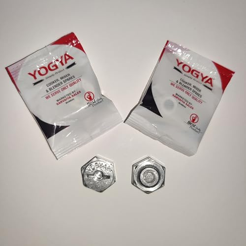 YOGYA Pressure Cooker Safety Valve for Prestige, Premier, Butterfly, Pigeon, the Indus Valley, LifeLong, Green Chef and Milton, 2 Pack Regular Size, Aluminium