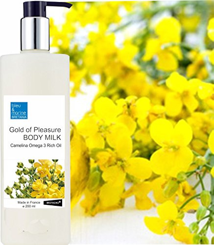 Leche Corporal Ultra Hidratante con Vitamina E (aceite de camelina) y Extracto de Caléndula 200 ml Piel Sensible Piel Seca - Después de la ducha/Reparadora despues del Sol