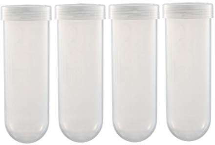 sourcing map 10Stk. 100ml Zentrifugenröhrchen Mikrozentrifugen Rohr Klar | Vorratsbehälter, Kunststoff, Polypropylene, Mit Schraube Deckel, Graduiertes, Runder Boden, Für Perlen Proben Labor