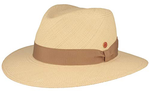 Mayser ORIGINAL Panama-Hut | Stroh-Hut | Sommer-Hut aus Ecuador –Traditionell Handgeflochten, UV-Schutz 80, Wasserabweisend, Bruchschutz (56, Natur/Beige)